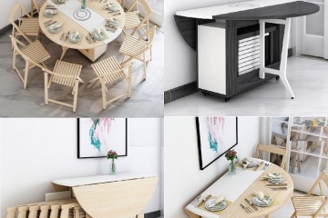 Bàn ăn xếp gọn sản phẩm nội thất thông minh - hiện đại