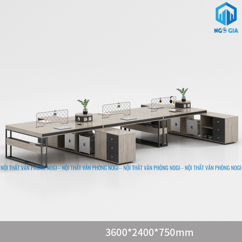 BÀN LÀM VIỆC 6 NGƯỜI HW TYSON MẪU A BLV44