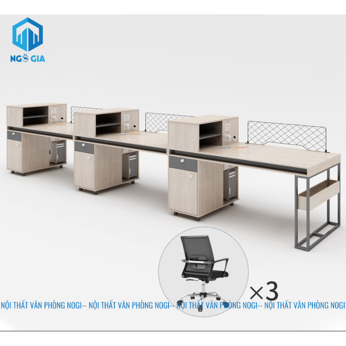 BÀN LÀM VIỆC 3 NGƯỜI RYON BLV24