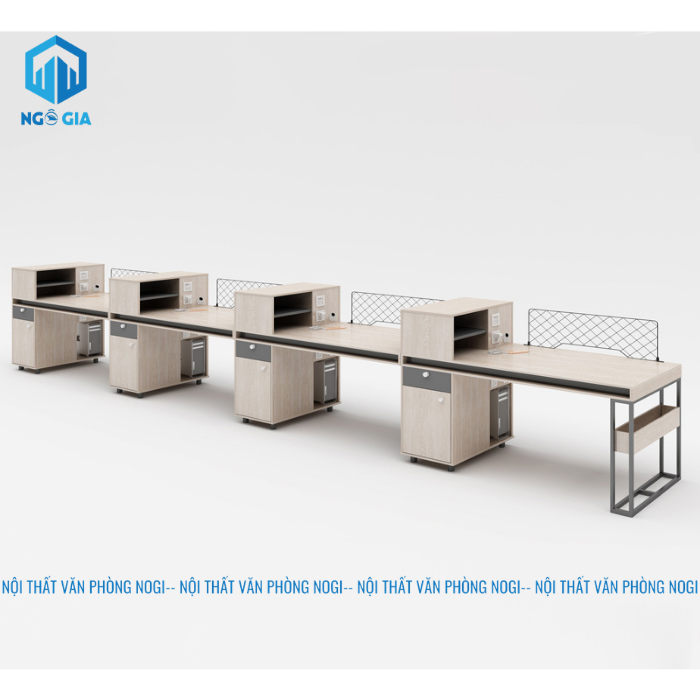 BÀN LÀM VIỆC 4 NGƯỜI RYON MẪU C BLV27